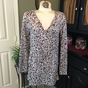 Catalina Animal Print Swim Cover-Up Tunic Size M